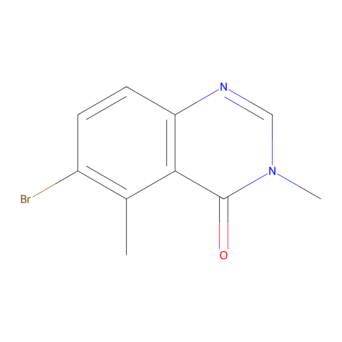 6-bromo-3,5-dimethylquinazolin-4(3H)-one molecular structure, CAS 2573782-88-2