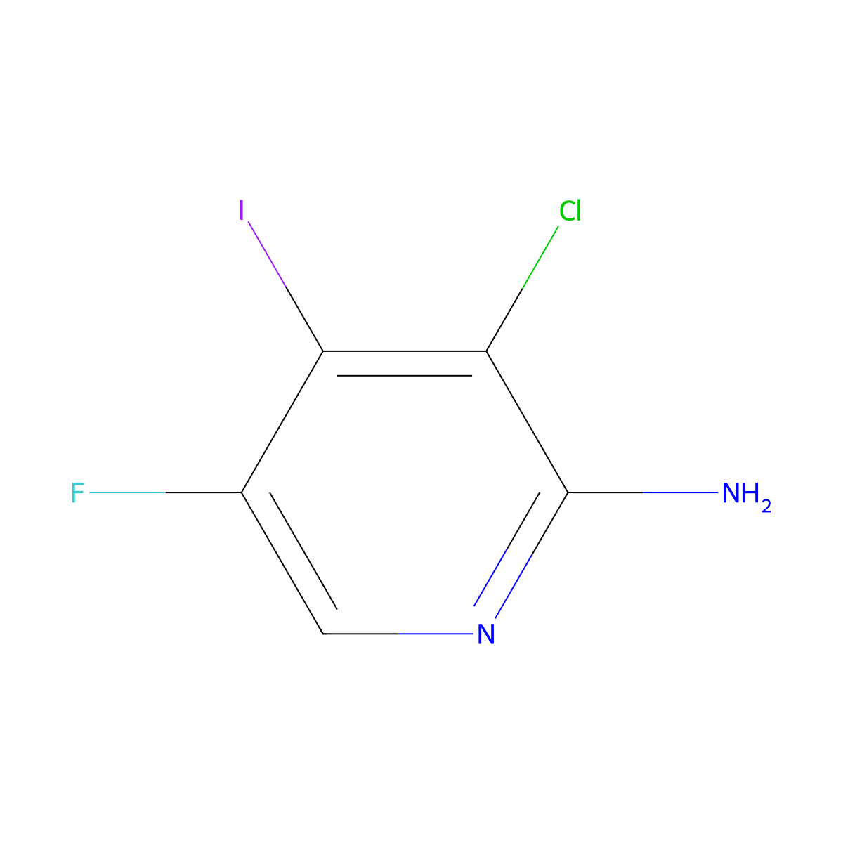 3-Chloro-5-fluoro-4-iodopyridin-2-amine molecular structure, CAS 2573783-41-0