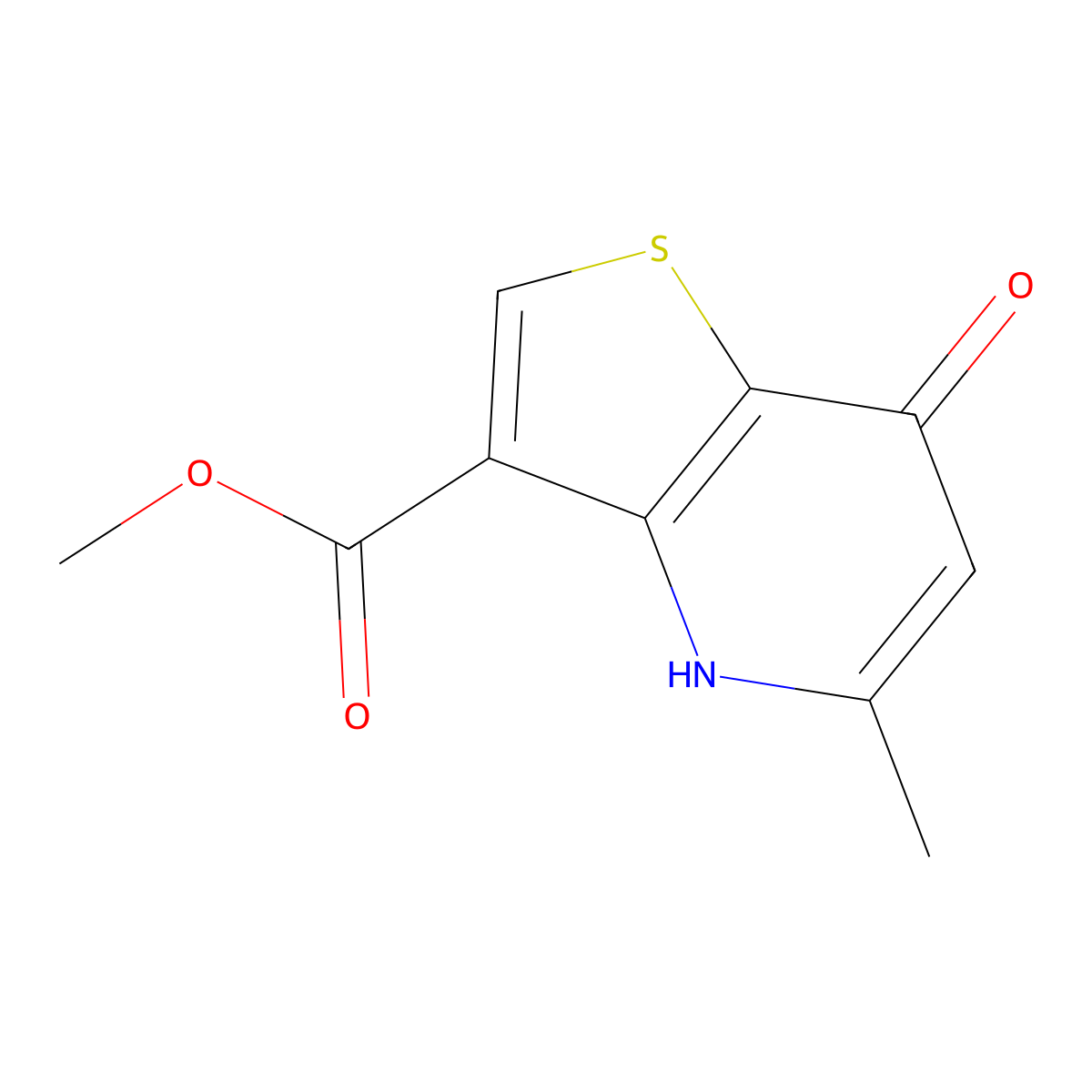 Methyl 7-hydroxy-5-methylthieno[3,2-B]pyridine-3-carboxylate molecular structure, CAS 2573798-36-2