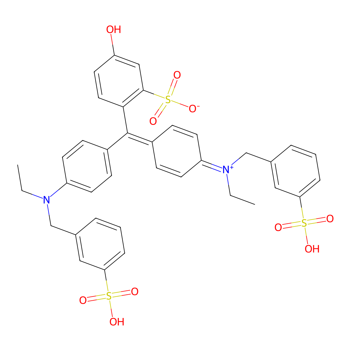 Fast Green free acid molecular structure, CAS 25738-40-3