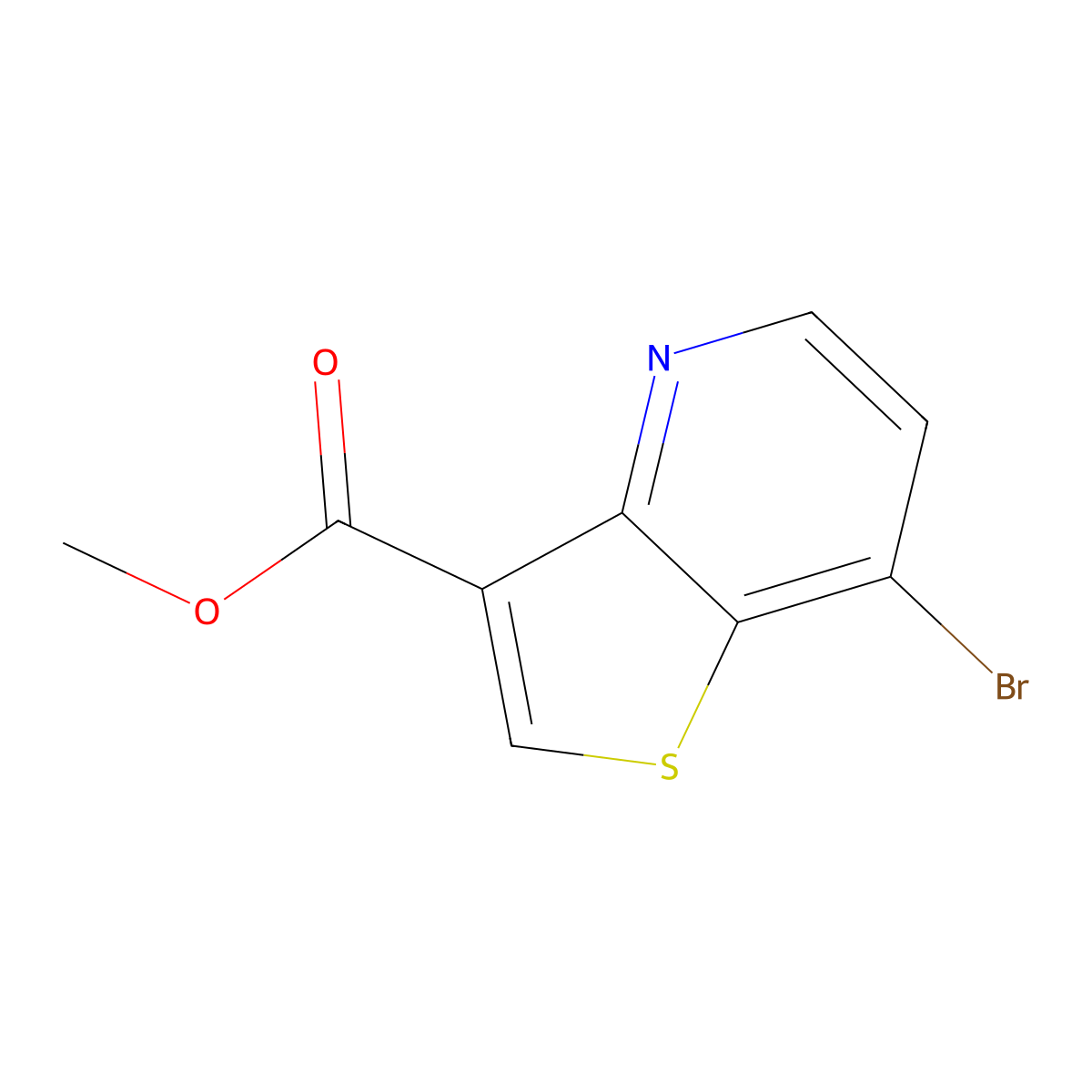Methyl 7-bromothieno[3,2-b]pyridine-3-carboxylate molecular structure, CAS 2573800-85-6
