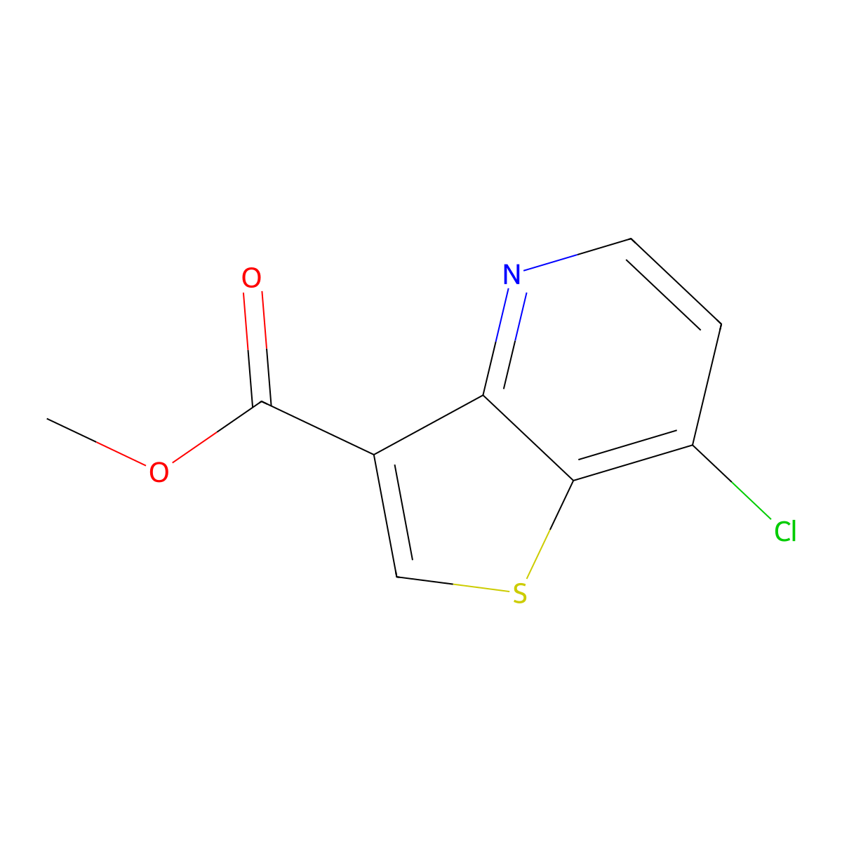 Methyl 7-chlorothieno[3,2-b]pyridine-3-carboxylate molecular structure, CAS 2573800-87-8