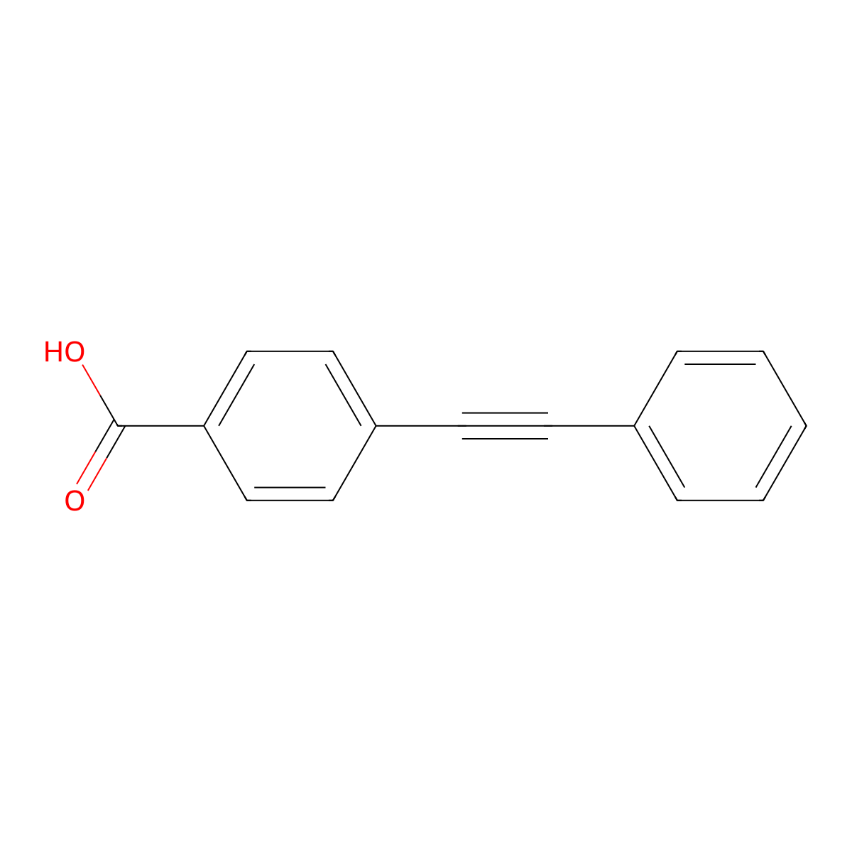 4-(2-Phenylethynyl)benzoic acid molecular structure, CAS 25739-23-5
