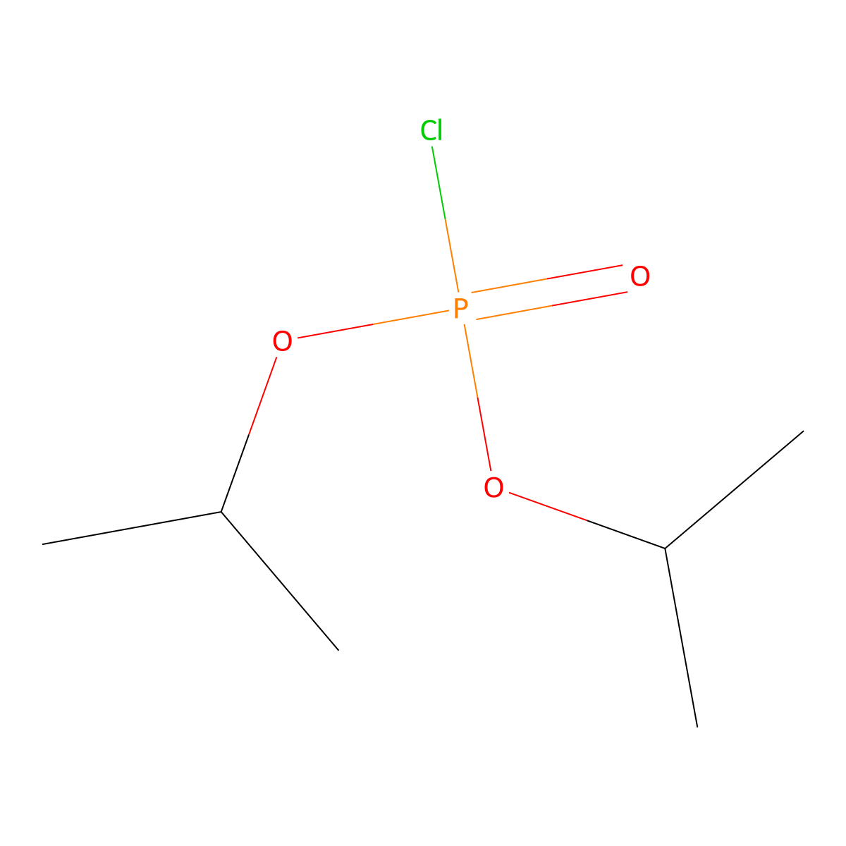 Diisopropyl Phosphorochloridate molecular structure, CAS 2574-25-6