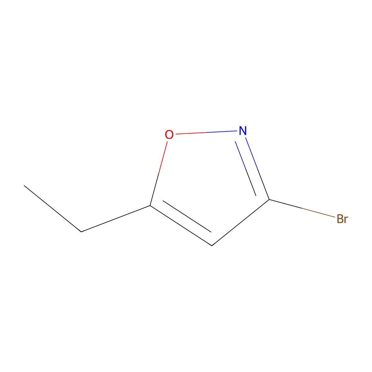 3-Bromo-5-ethyl-1,2-oxazole molecular structure, CAS 25741-98-4