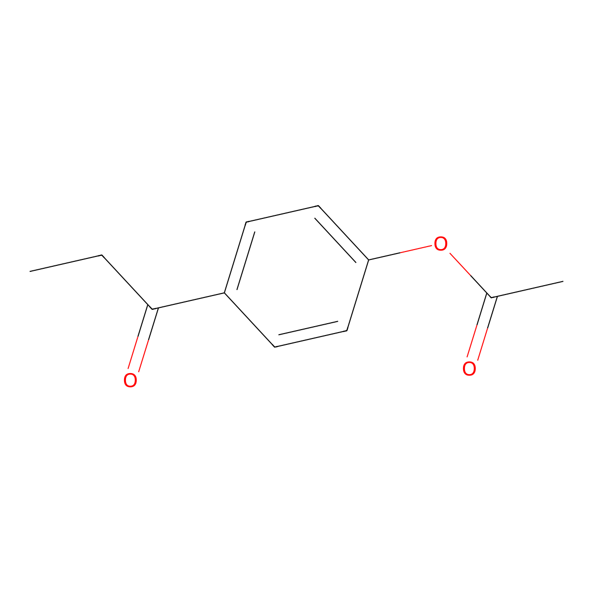 4-Acetoxypropiophenone molecular structure, CAS 25743-56-0