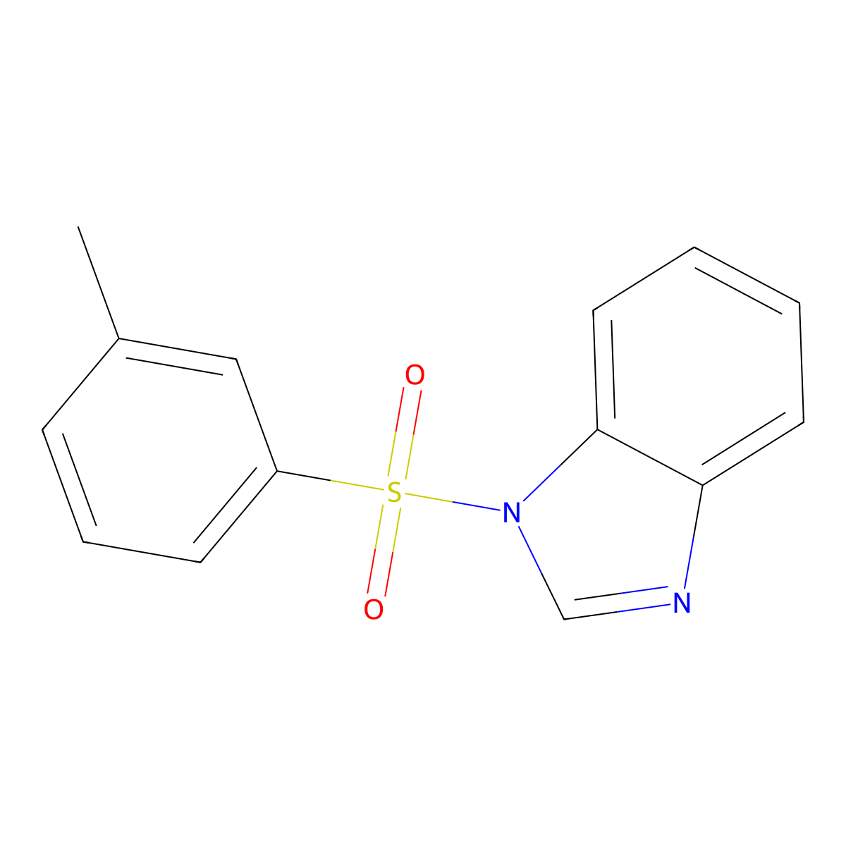 1-(3-methylbenzenesulfonyl)-1H-1,3-benzodiazole molecular structure, CAS 2574525-59-8
