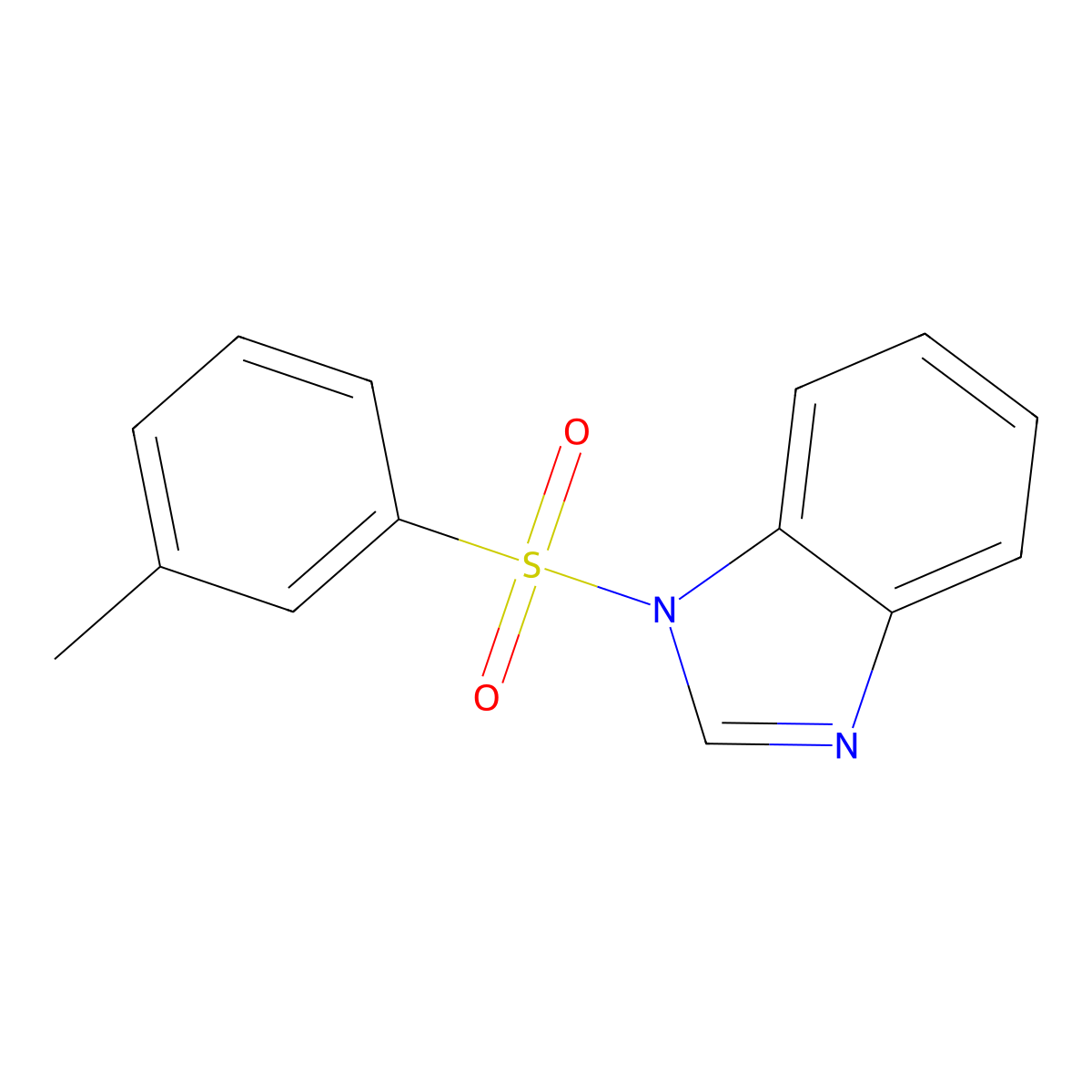 1-(3-methylbenzenesulfonyl)-1H-1,3-benzodiazole molecular structure, CAS 2574525-59-8
