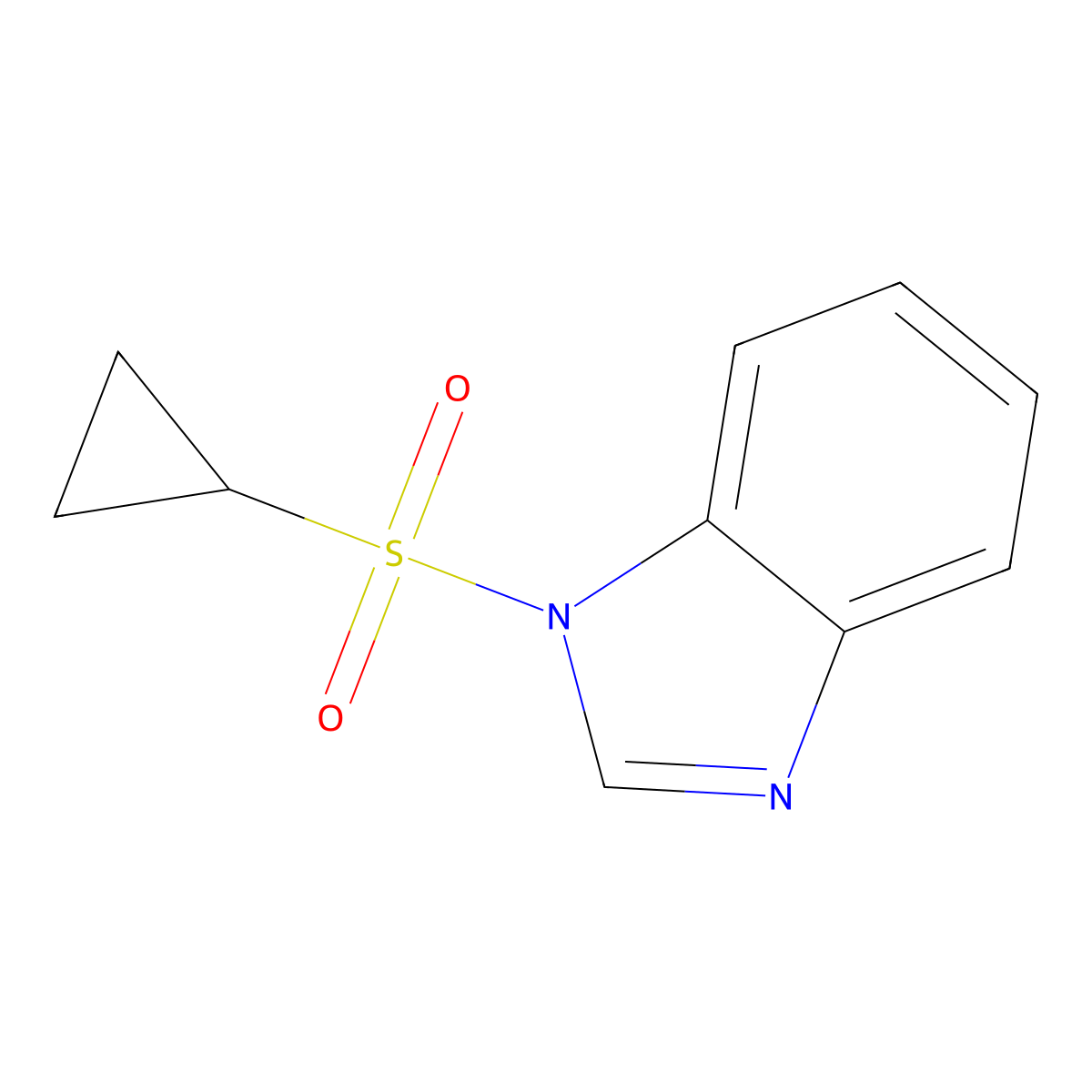 1-(cyclopropanesulfonyl)-1H-1,3-benzodiazole molecular structure, CAS 2574525-60-1