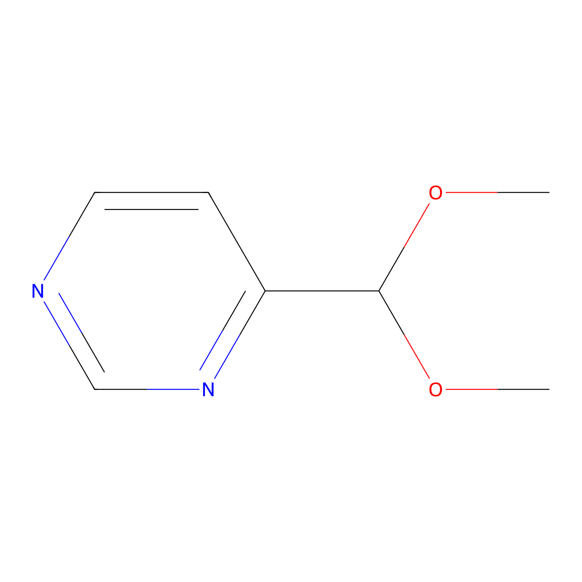 4-(Dimethoxymethyl)pyrimidine molecular structure, CAS 25746-87-6