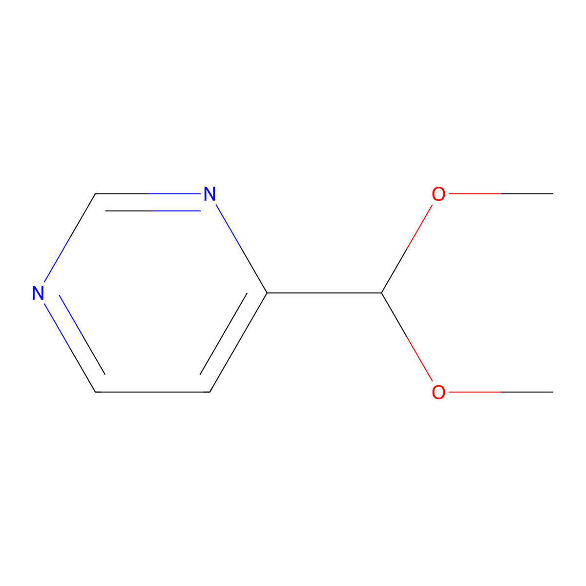 4-(Dimethoxymethyl)pyrimidine molecular structure, CAS 25746-87-6