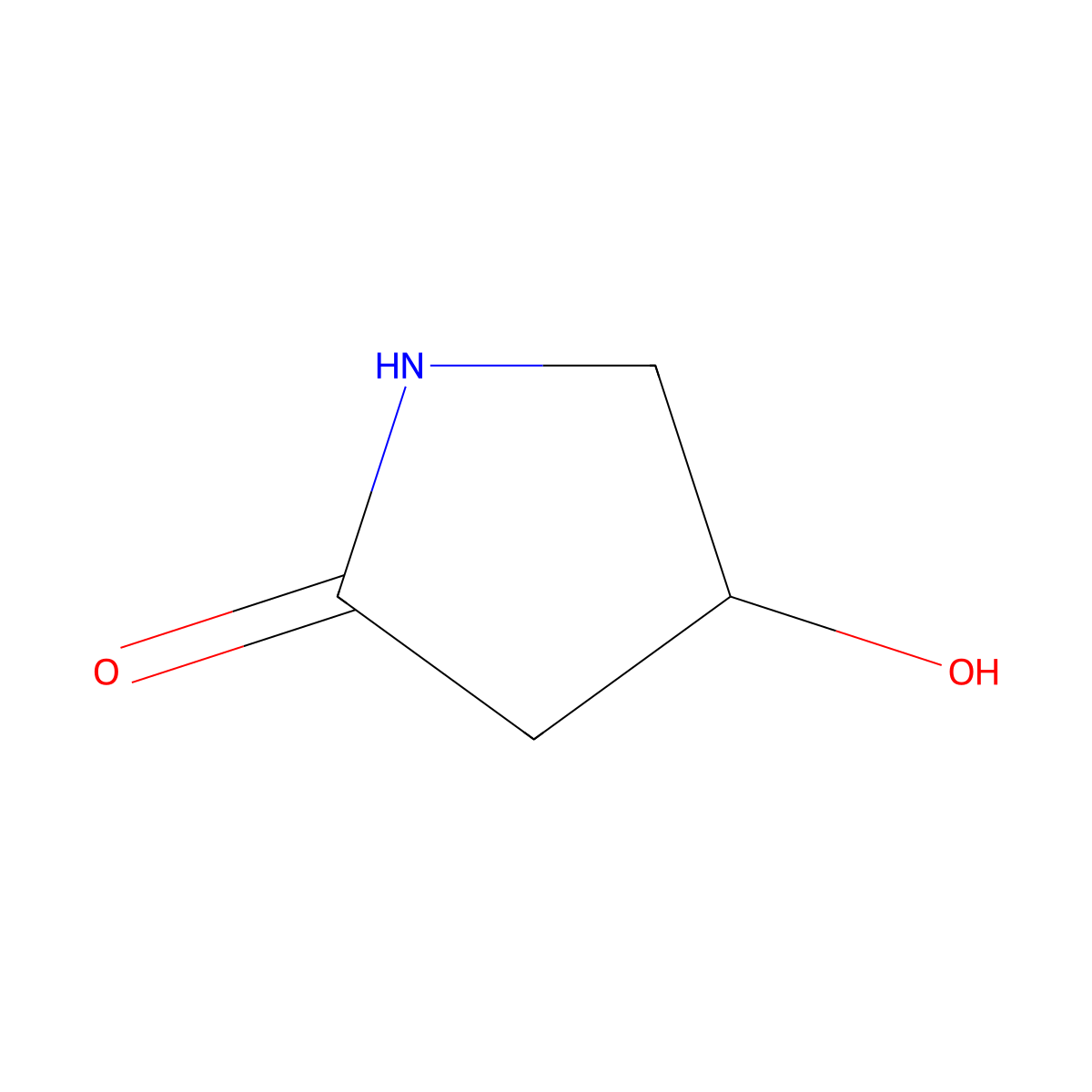 4-Hydroxy-2-pyrrolidinone molecular structure, CAS 25747-41-5