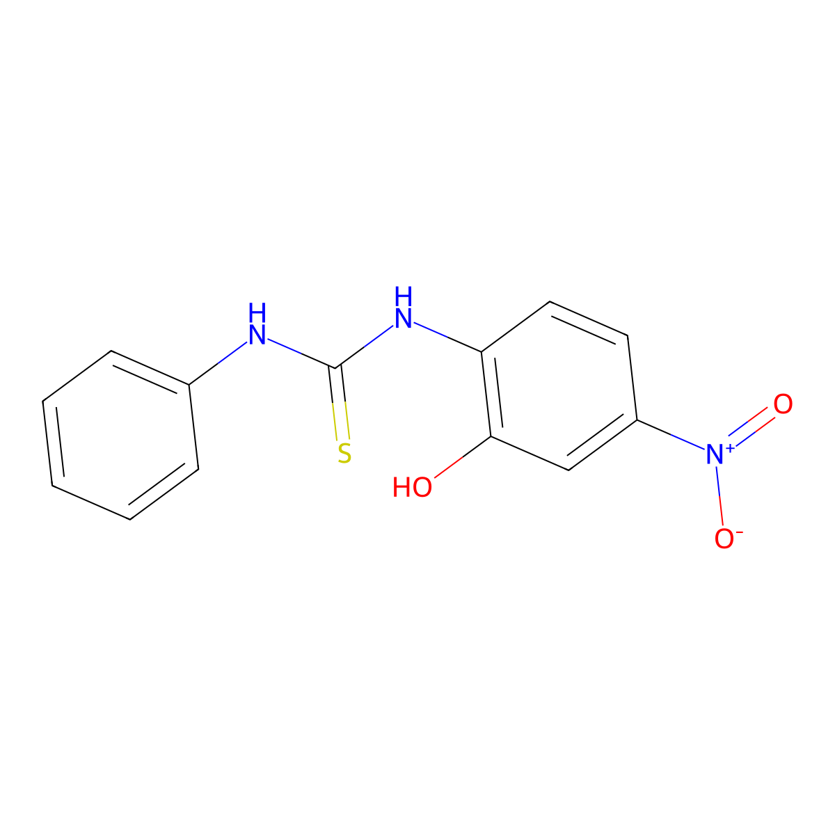 1-(2-Hydroxy-4-nitrophenyl)-3-phenylthiourea molecular structure, CAS 25751-87-5