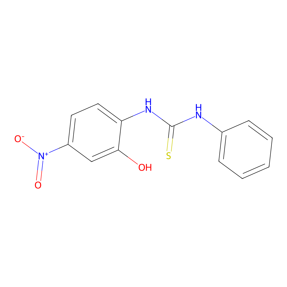 1-(2-Hydroxy-4-nitrophenyl)-3-phenylthiourea molecular structure, CAS 25751-87-5