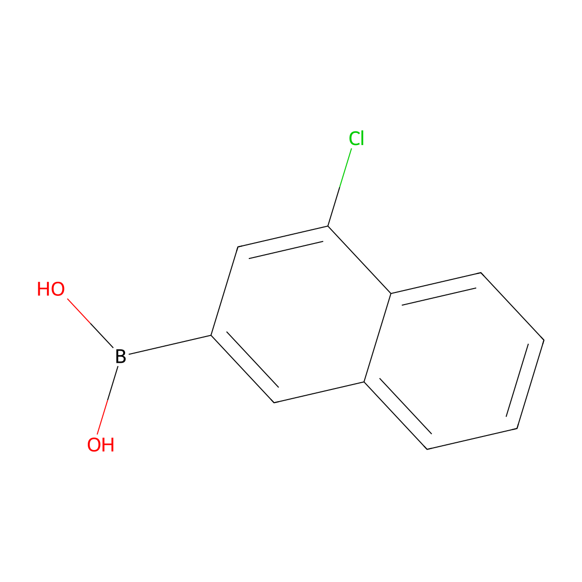 B-(4-Chloro-2-naphthalenyl)boronic acid molecular structure, CAS 2575133-50-3
