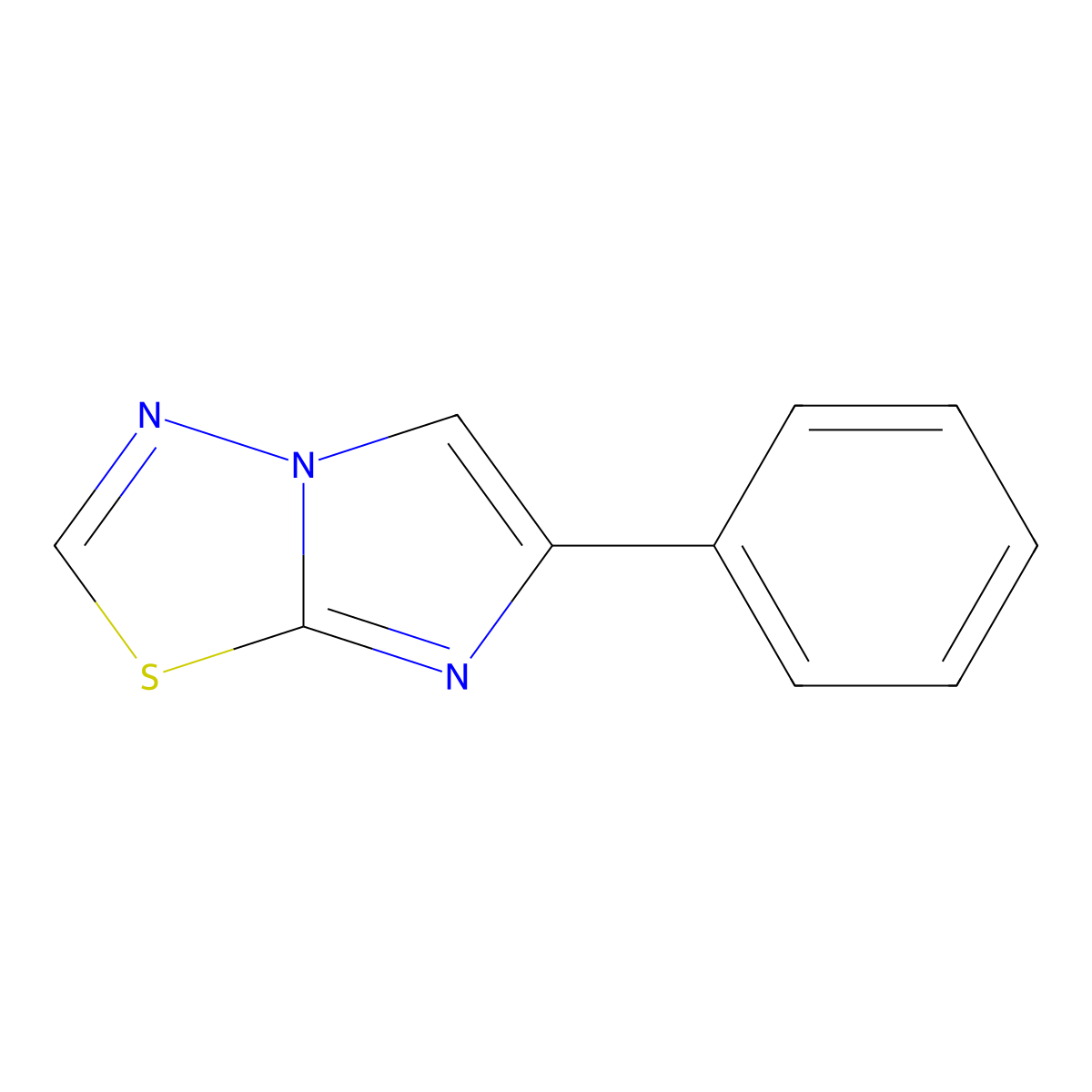 6-Phenylimidazo(2,1-b)(1,3,4)thiadiazole molecular structure, CAS 25752-18-5