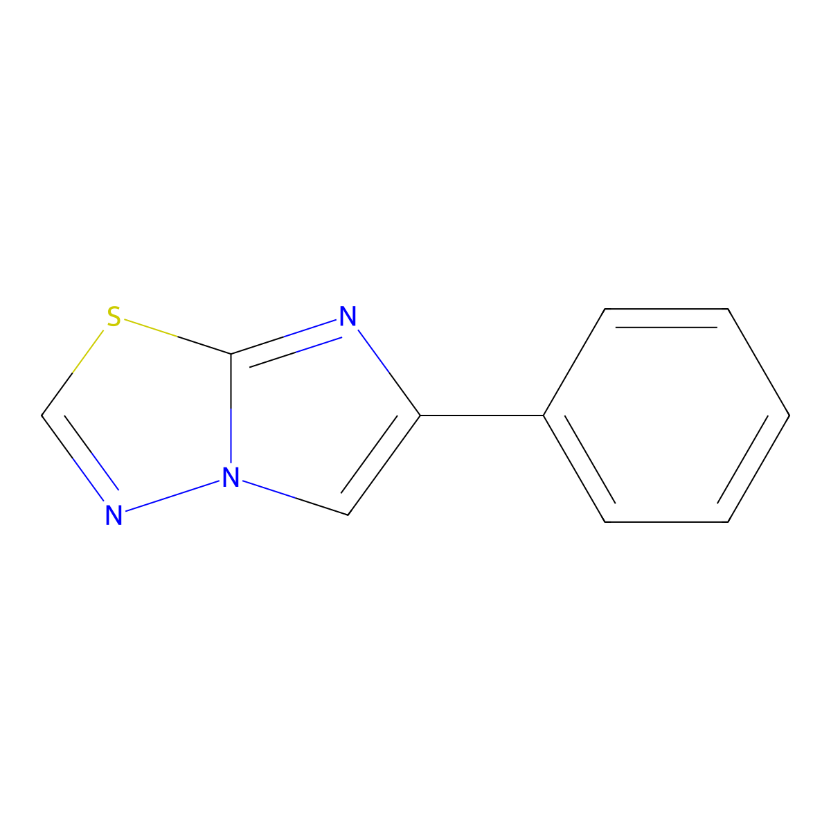 6-Phenylimidazo(2,1-b)(1,3,4)thiadiazole molecular structure, CAS 25752-18-5