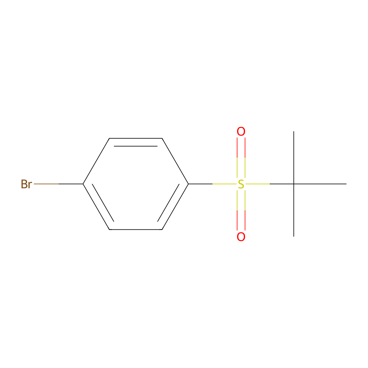 1-Bromo-4-(2-methylpropane-2-sulfonyl)benzene molecular structure, CAS 25752-66-3