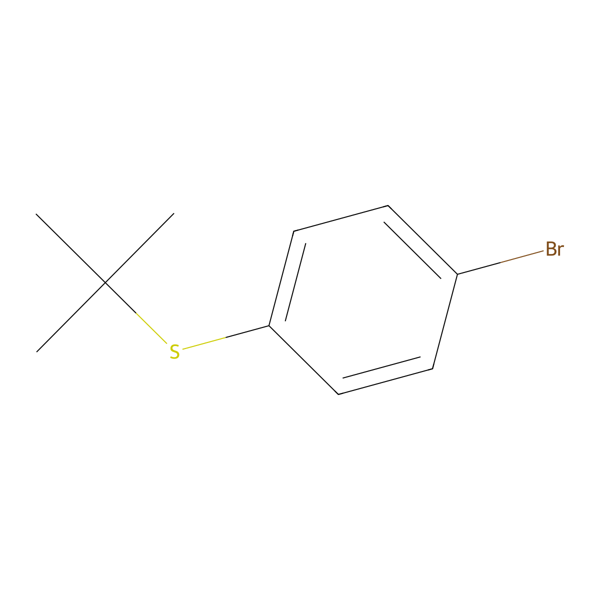 1-Bromo-4-(tert-butylsulfanyl)benzene molecular structure, CAS 25752-90-3