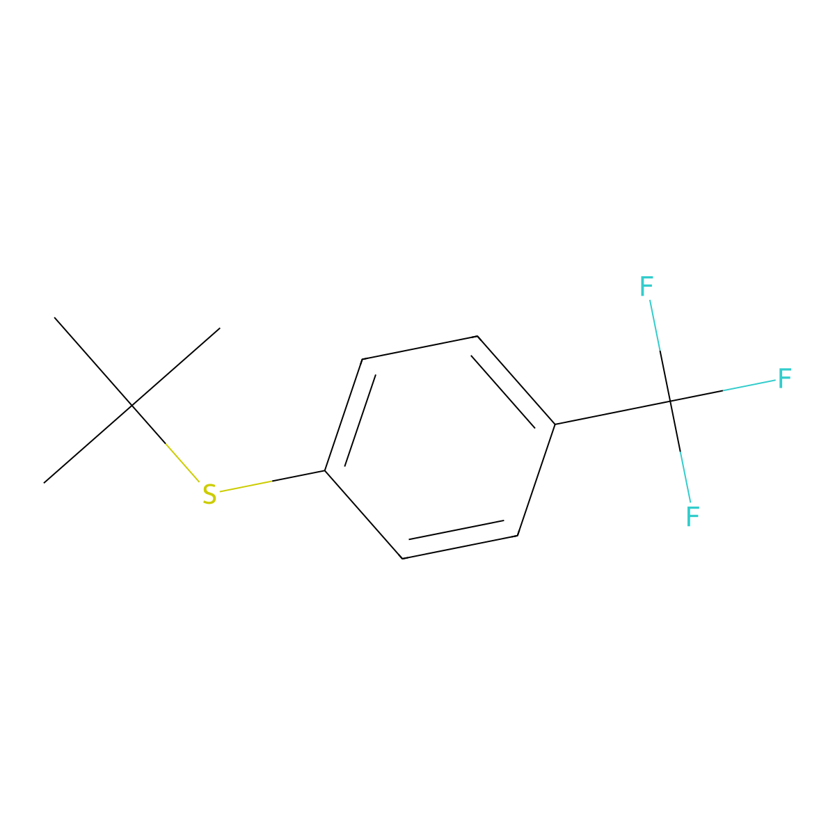 tert-Butyl 4-(trifluoromethyl)phenyl sulfide molecular structure, CAS 25752-91-4