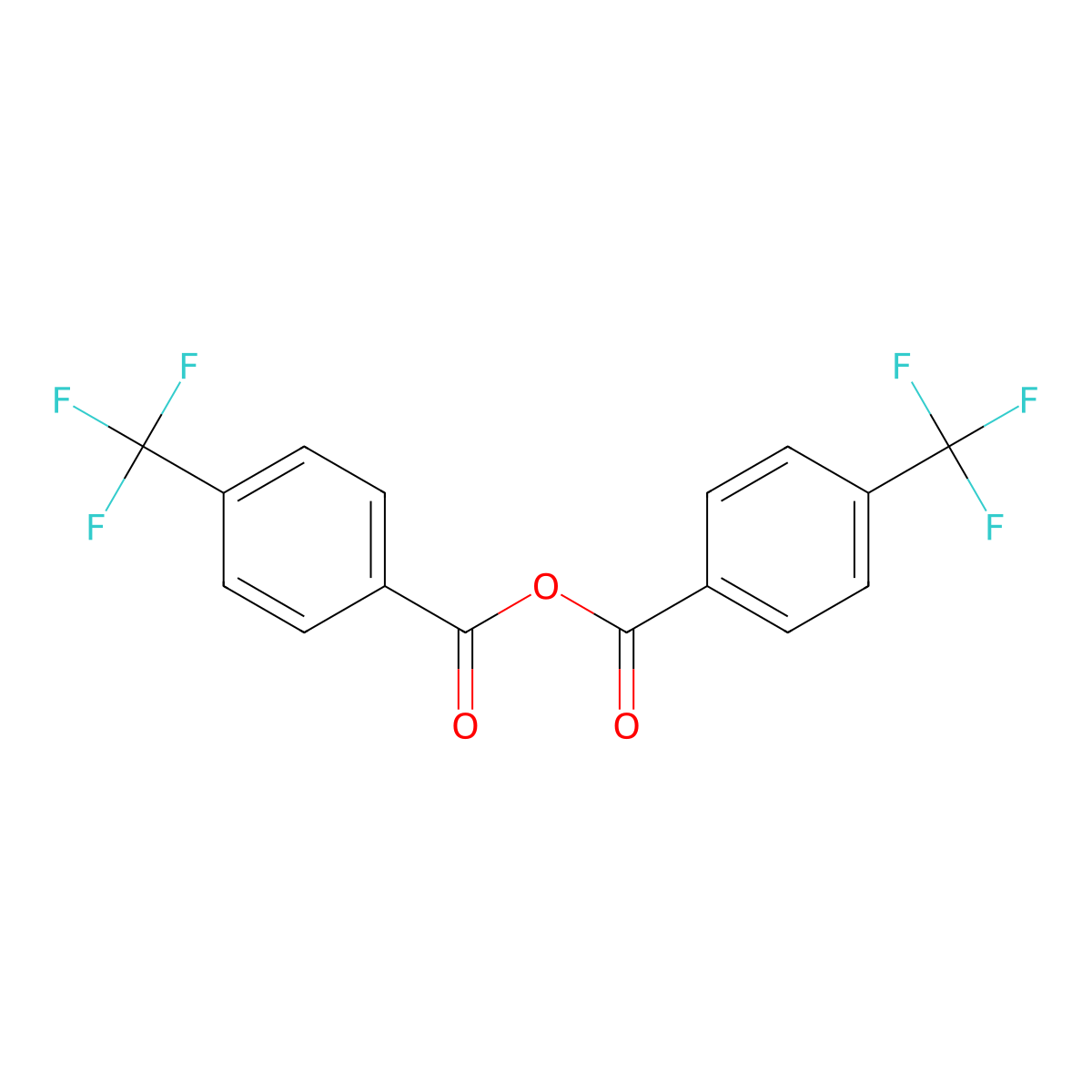 4-Trifluoromethylbenzoic anhydride molecular structure, CAS 25753-16-6