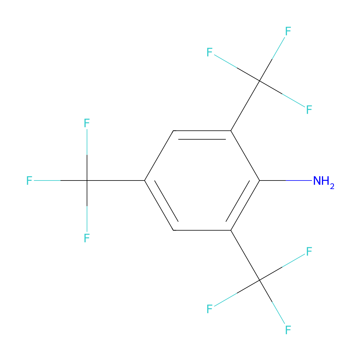 2,4,6-Tris(trifluoromethyl)aniline molecular structure, CAS 25753-22-4