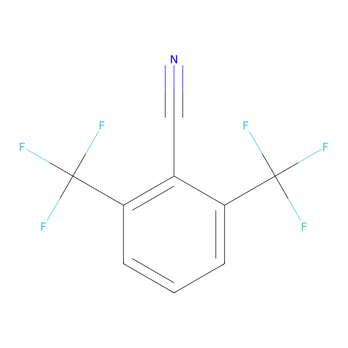 2,6-Bis(trifluoromethyl)benzonitrile molecular structure, CAS 25753-25-7