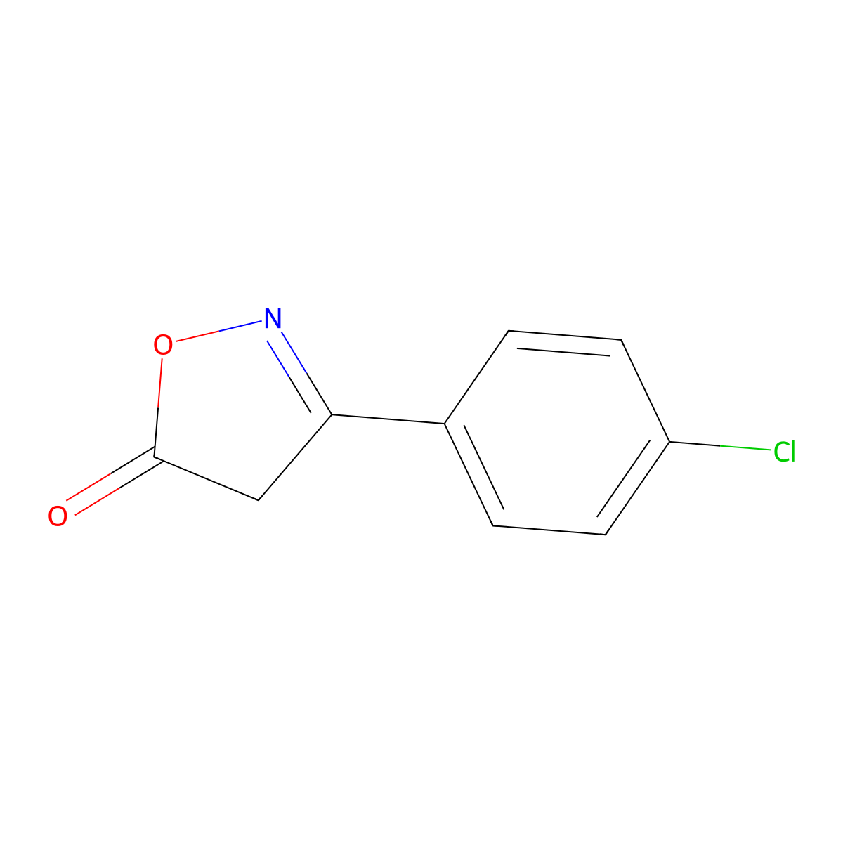 3-(4-Chlorophenyl)-1,2-oxazol-5(4H)-one molecular structure, CAS 25755-85-5