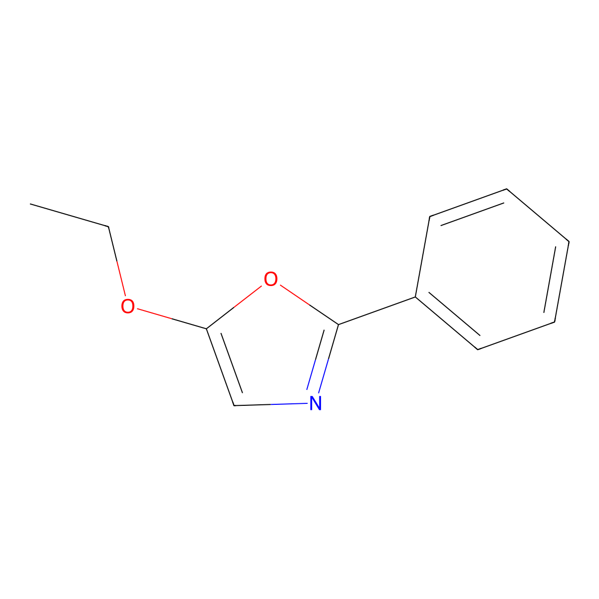 5-Ethoxy-2-phenyl-1,3-oxazole molecular structure, CAS 25755-93-5