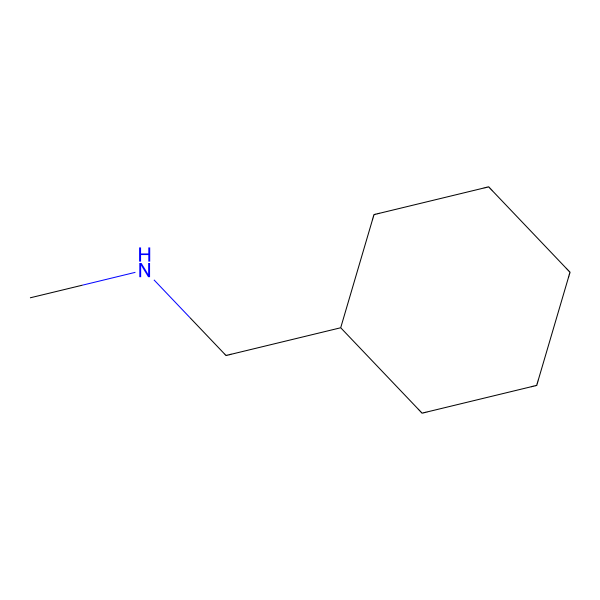 (Cyclohexylmethyl)(methyl)amine molecular structure, CAS 25756-29-0