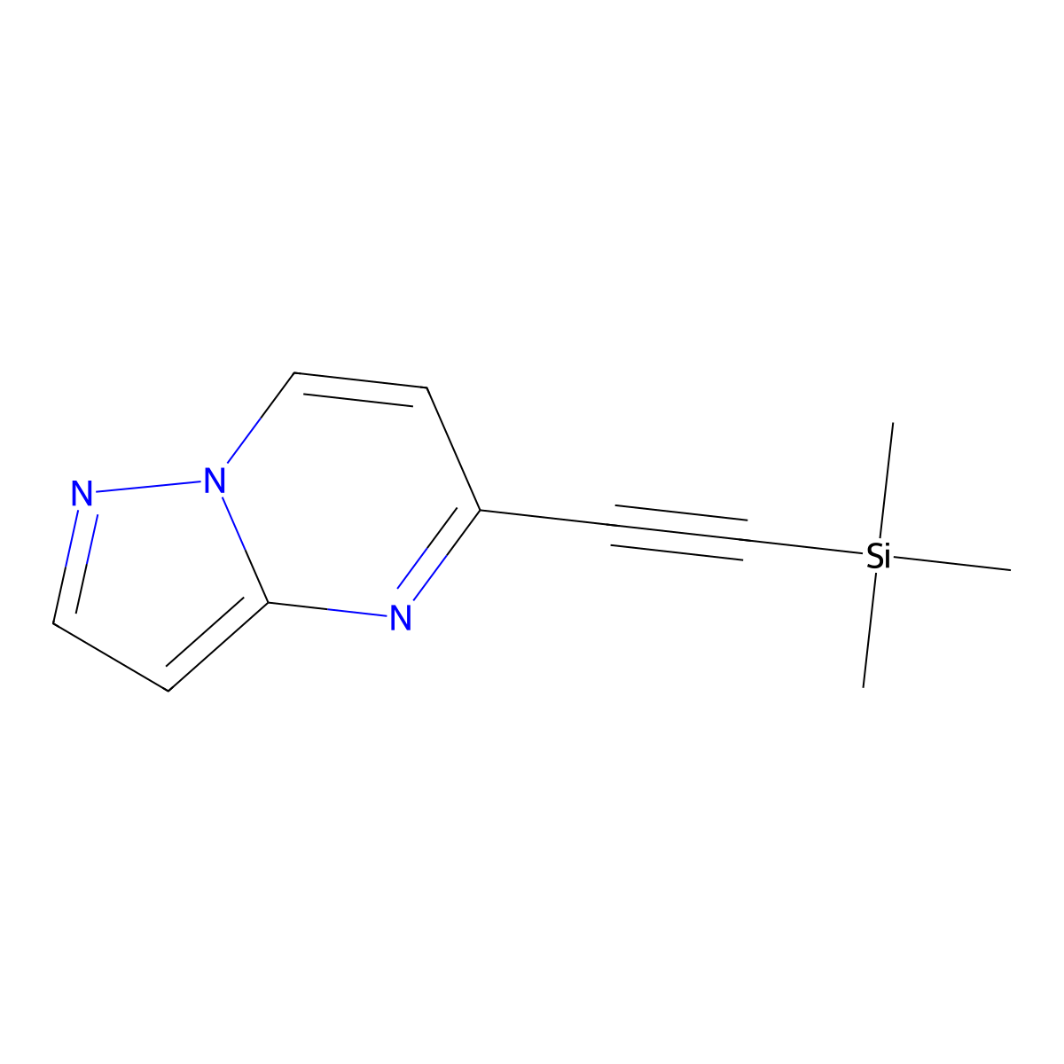 5-((Trimethylsilyl)ethynyl)pyrazolo[1,5-a]pyrimidine molecular structure, CAS 2575742-17-3