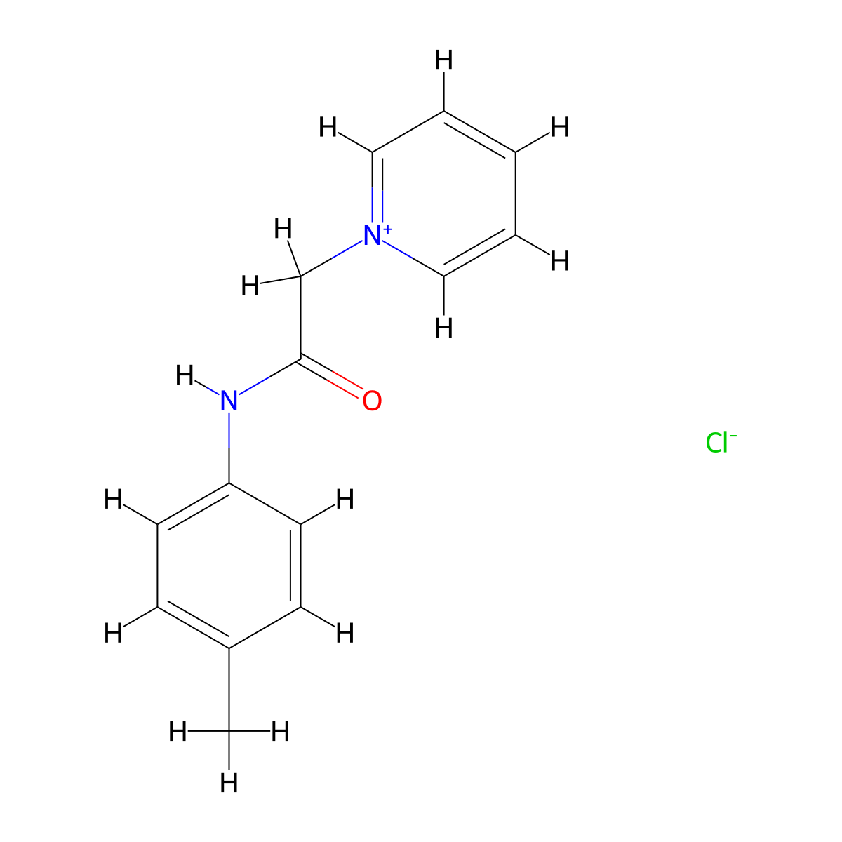 1-[2-(4-Methylanilino)-2-oxoethyl]pyridin-1-ium chloride molecular structure, CAS 25759-89-1