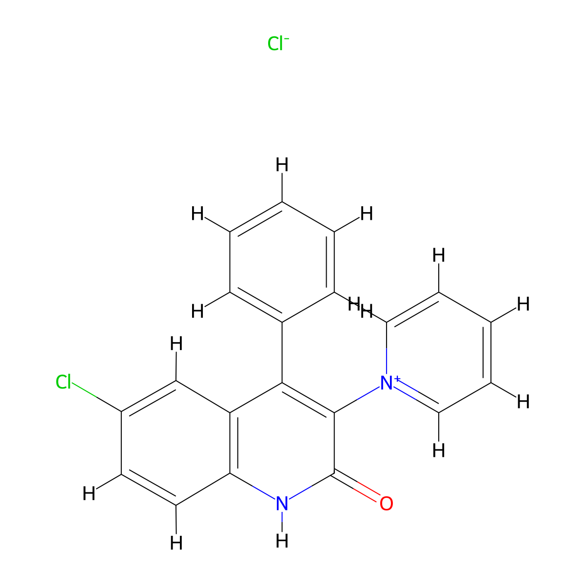 1-(6-Chloro-2-oxo-4-phenyl-1,2-dihydroquinolin-3-yl)pyridinium chloride molecular structure, CAS 25759-97-1
