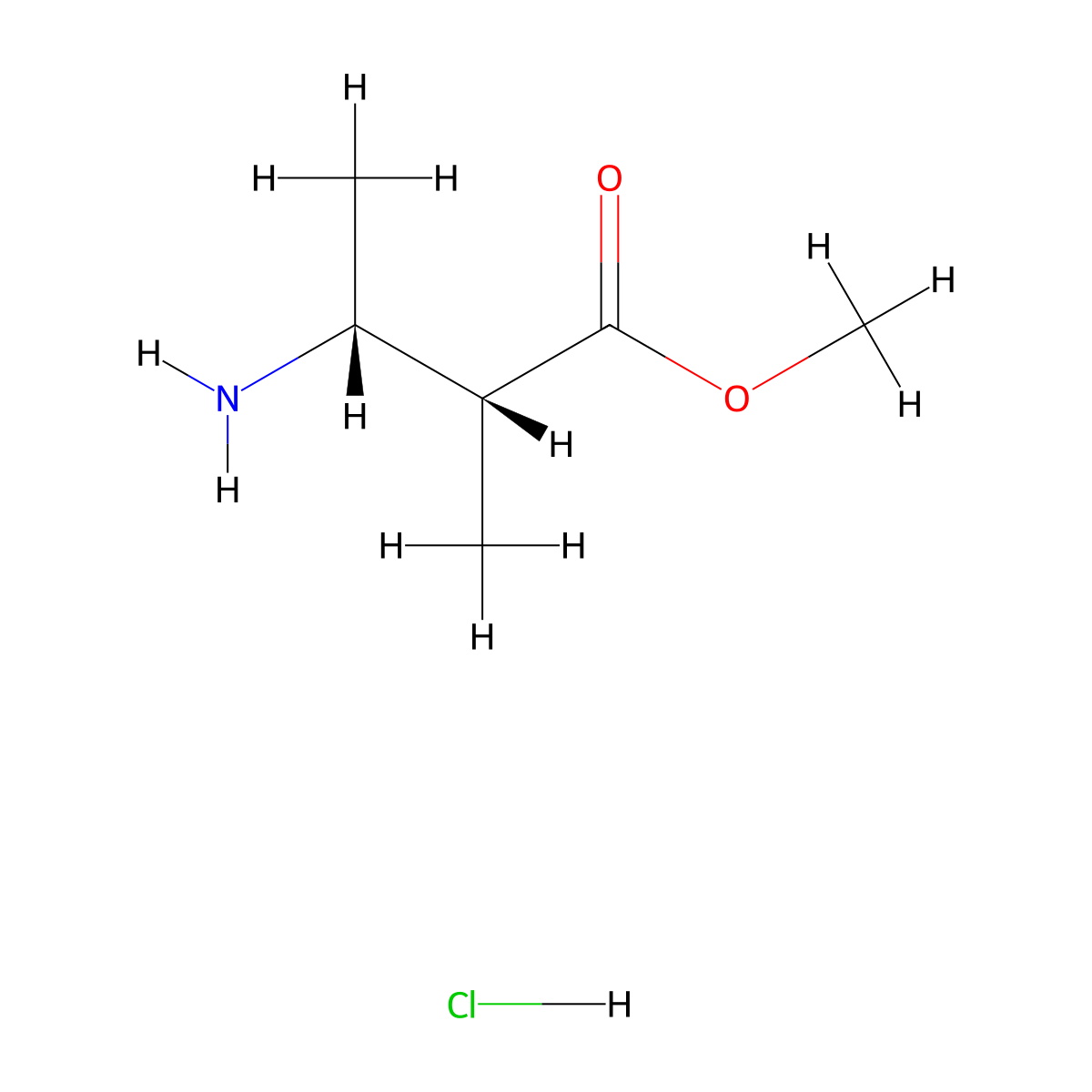 (2R,3R)-Methyl 3-amino-2-methylbutanoate hydrochloride molecular structure, CAS 2576-40-1