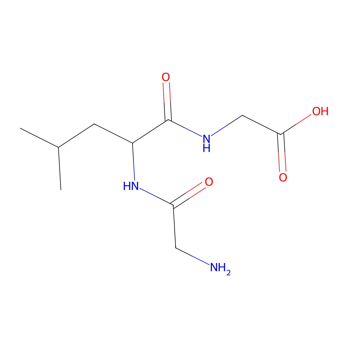 N-(N-Glycyl-L-leucyl)glycine molecular structure, CAS 2576-67-2