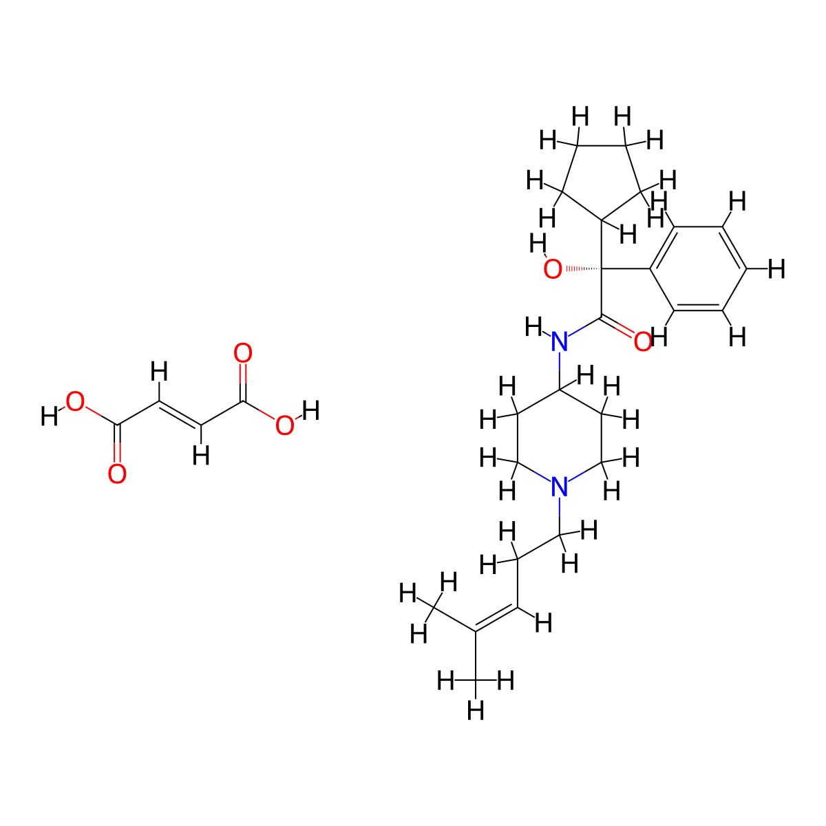 J 104129 fumarate molecular structure, CAS 257603-40-0