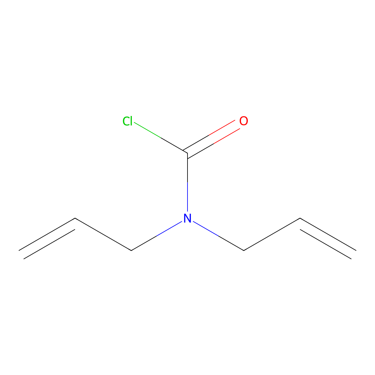Diallylcarbamyl chloride molecular structure, CAS 25761-72-2