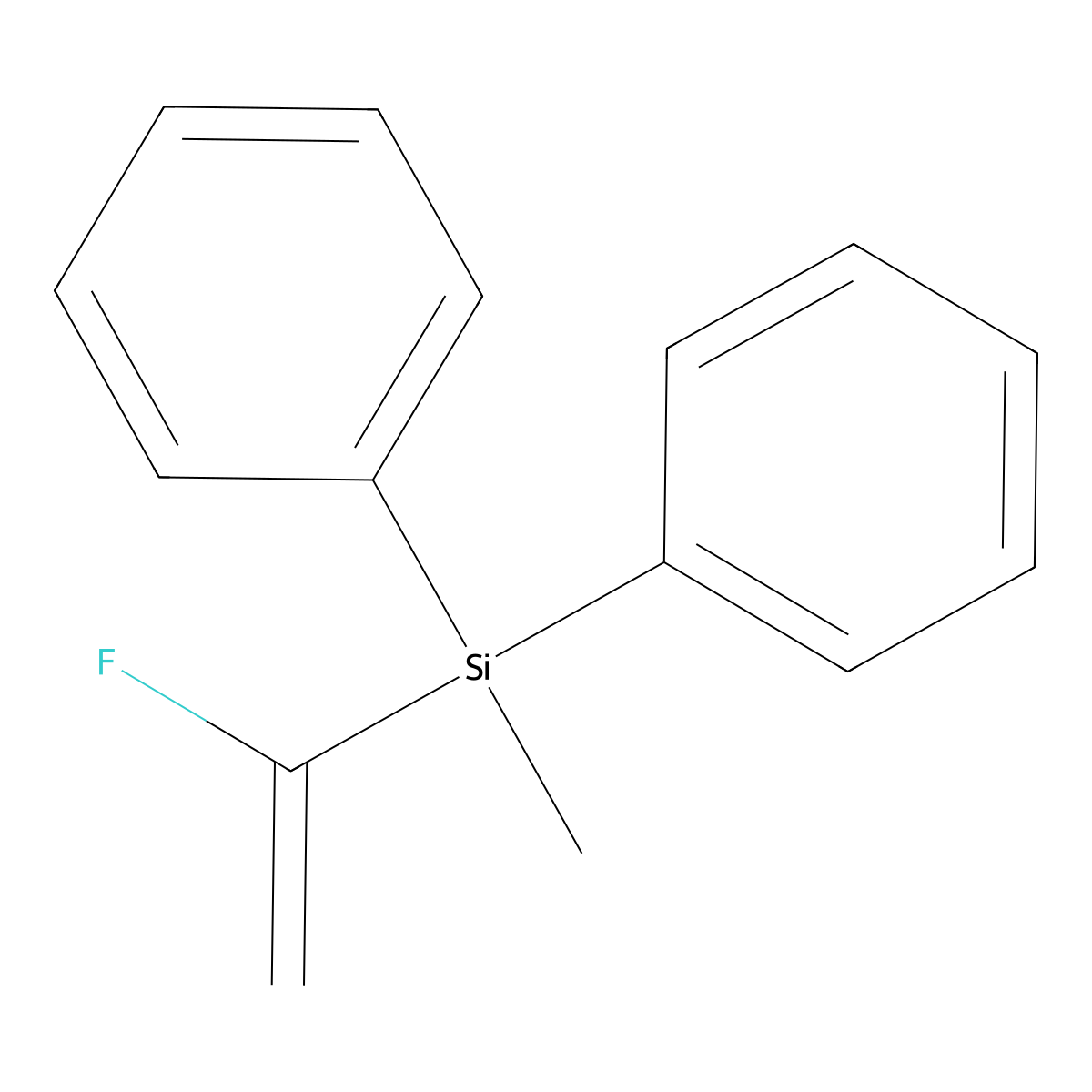 (1-Fluorovinyl)methyldiphenylsilane molecular structure, CAS 257610-49-4