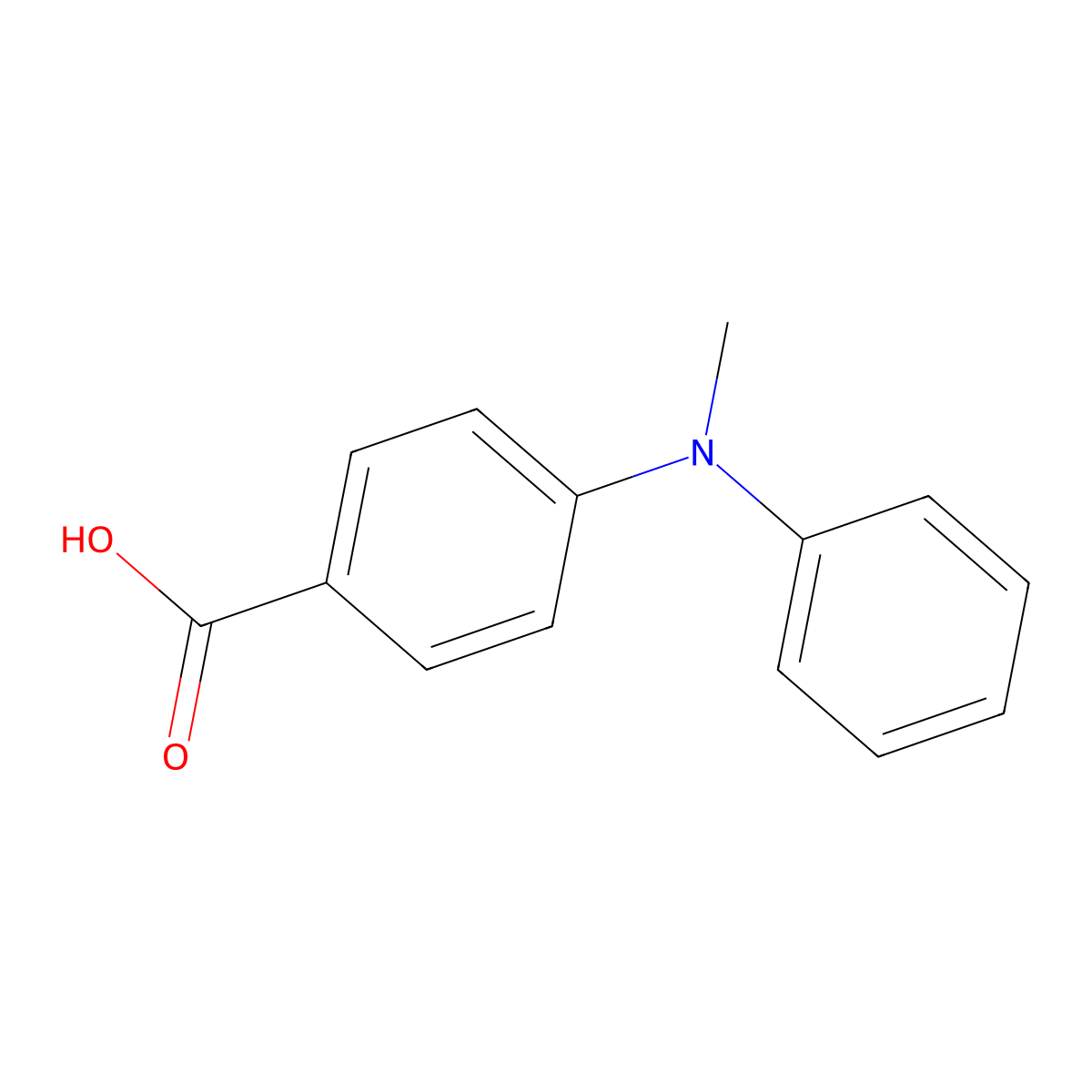 4-(Methyl(phenyl)amino)benzoic acid molecular structure, CAS 257616-37-8