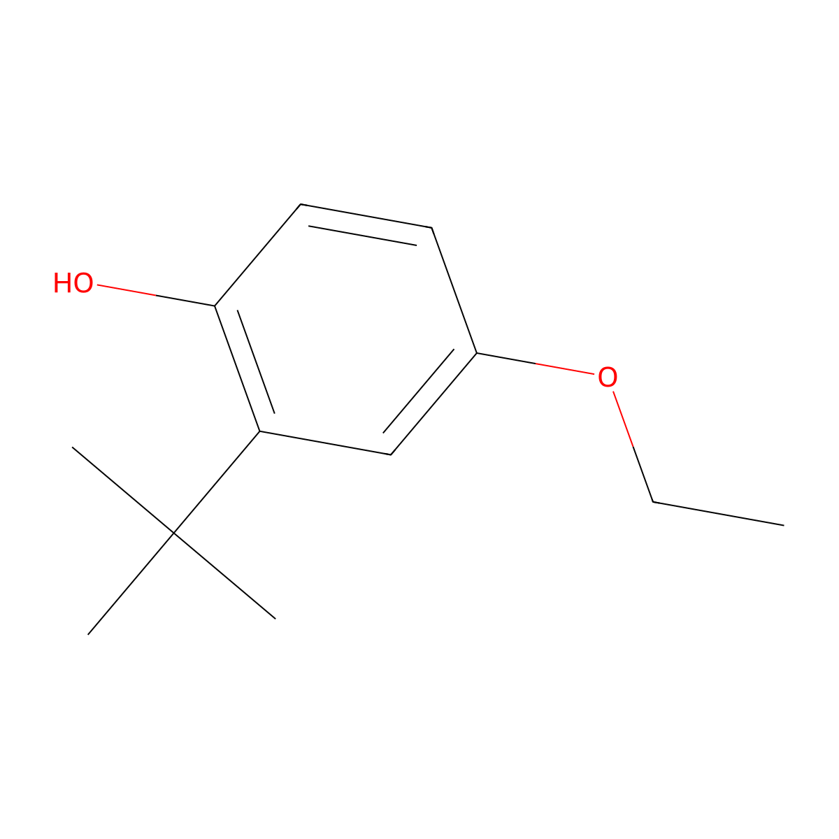 2-tert-Butyl-4-ethoxyphenol molecular structure, CAS 25762-84-9