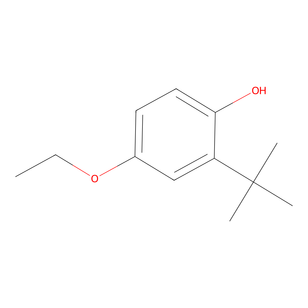 2-tert-Butyl-4-ethoxyphenol molecular structure, CAS 25762-84-9