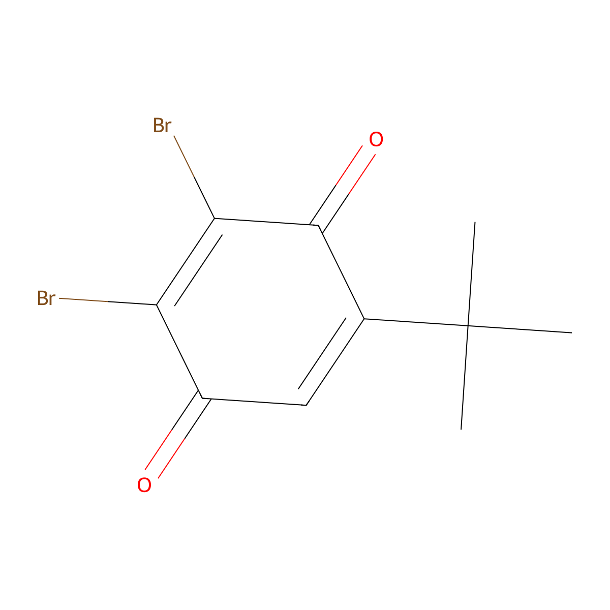 2,3-Dibromo-tert-butyl-p-benzoquinone molecular structure, CAS 25762-86-1