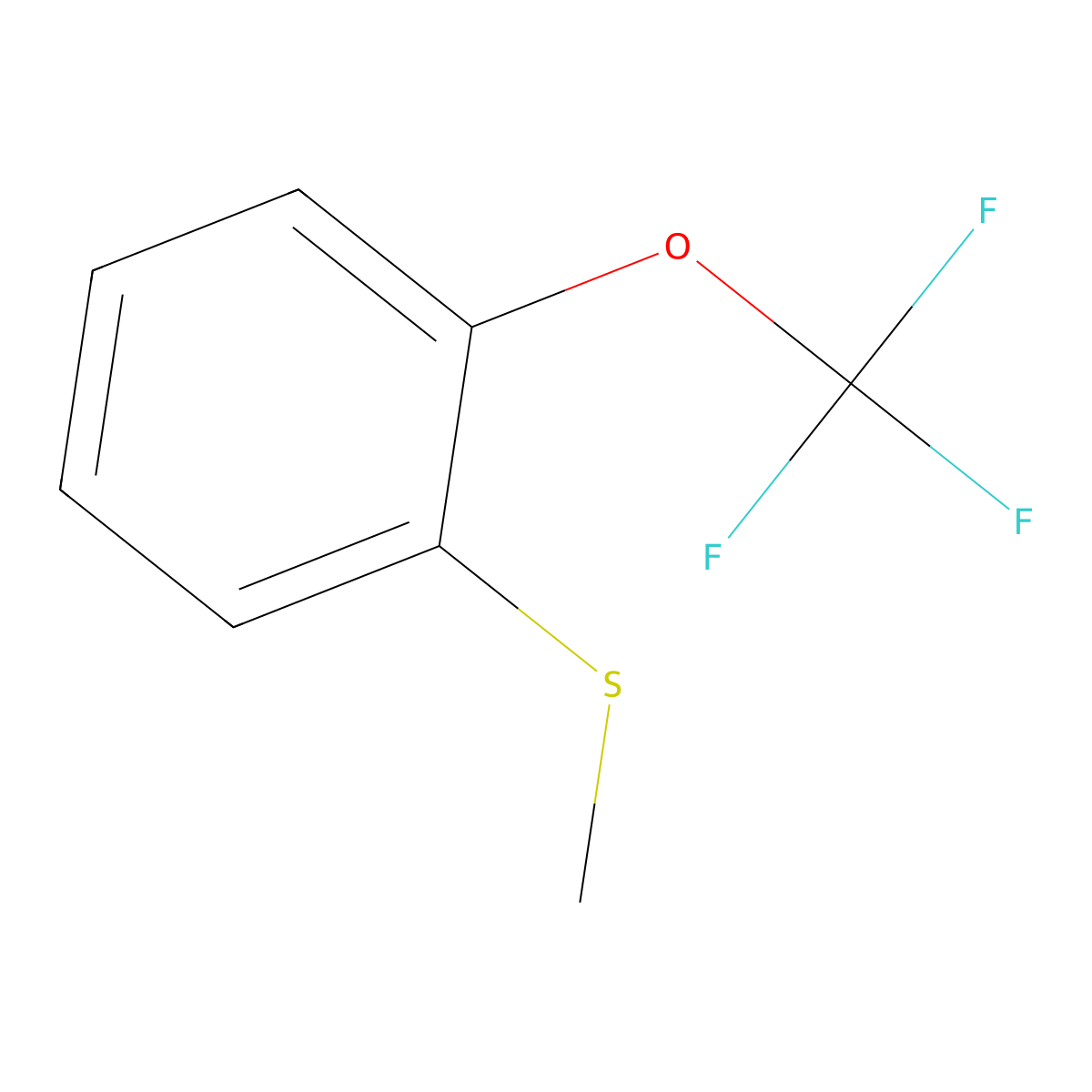 1-(Methylthio)-2-(trifluoromethoxy)benzene molecular structure, CAS 257625-08-4