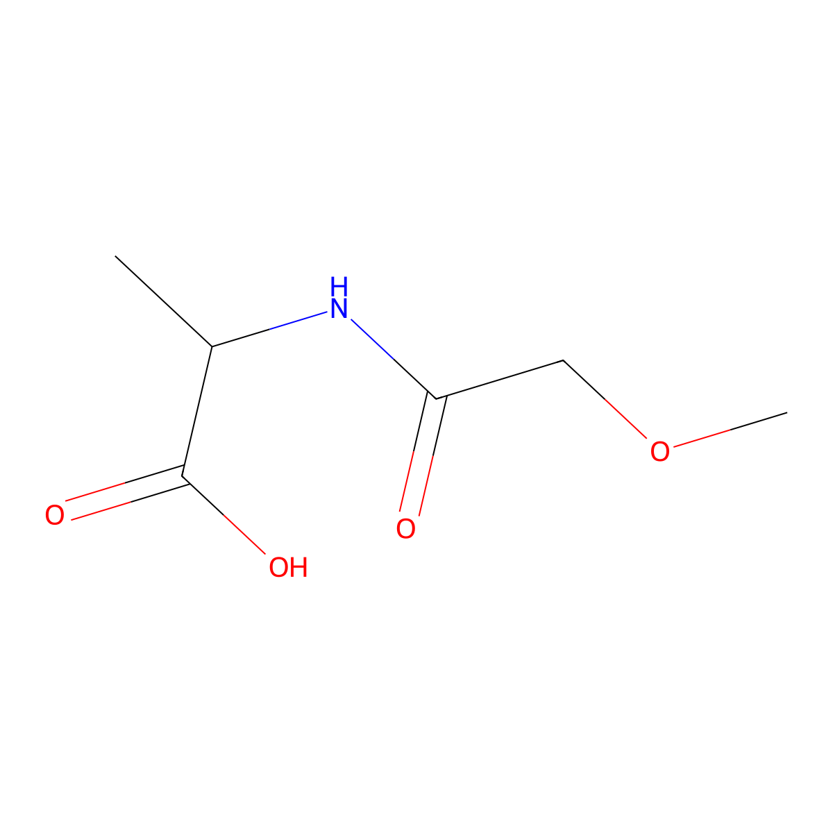 2-(2-Methoxyacetamido)propanoic acid molecular structure, CAS 257638-52-1