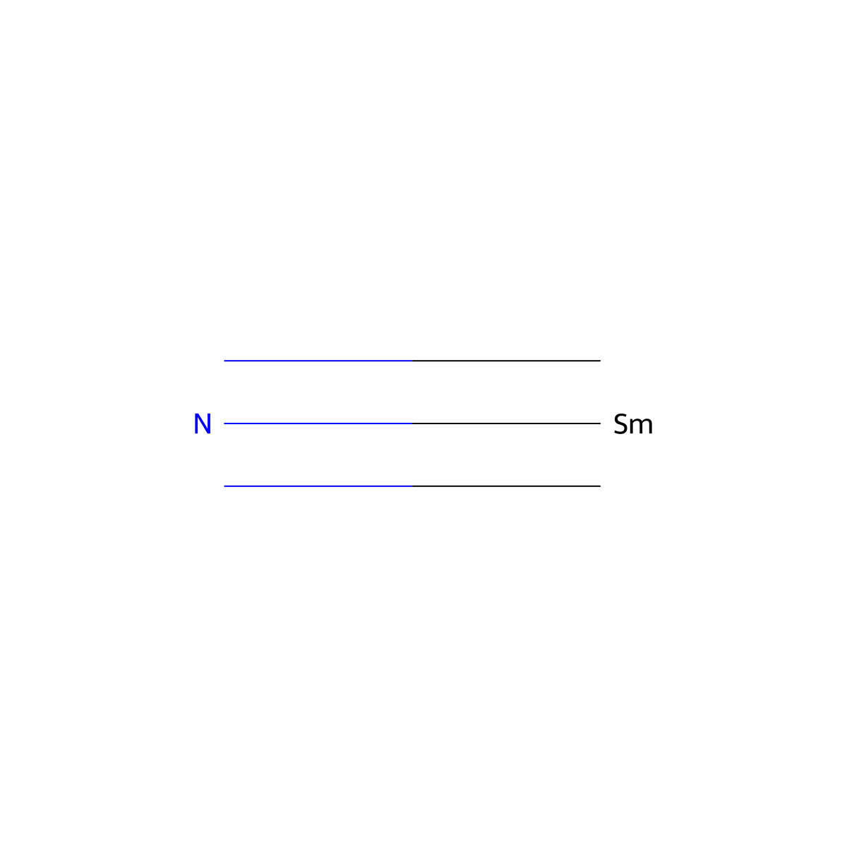 Samarium nitride molecular structure, CAS 25764-14-1