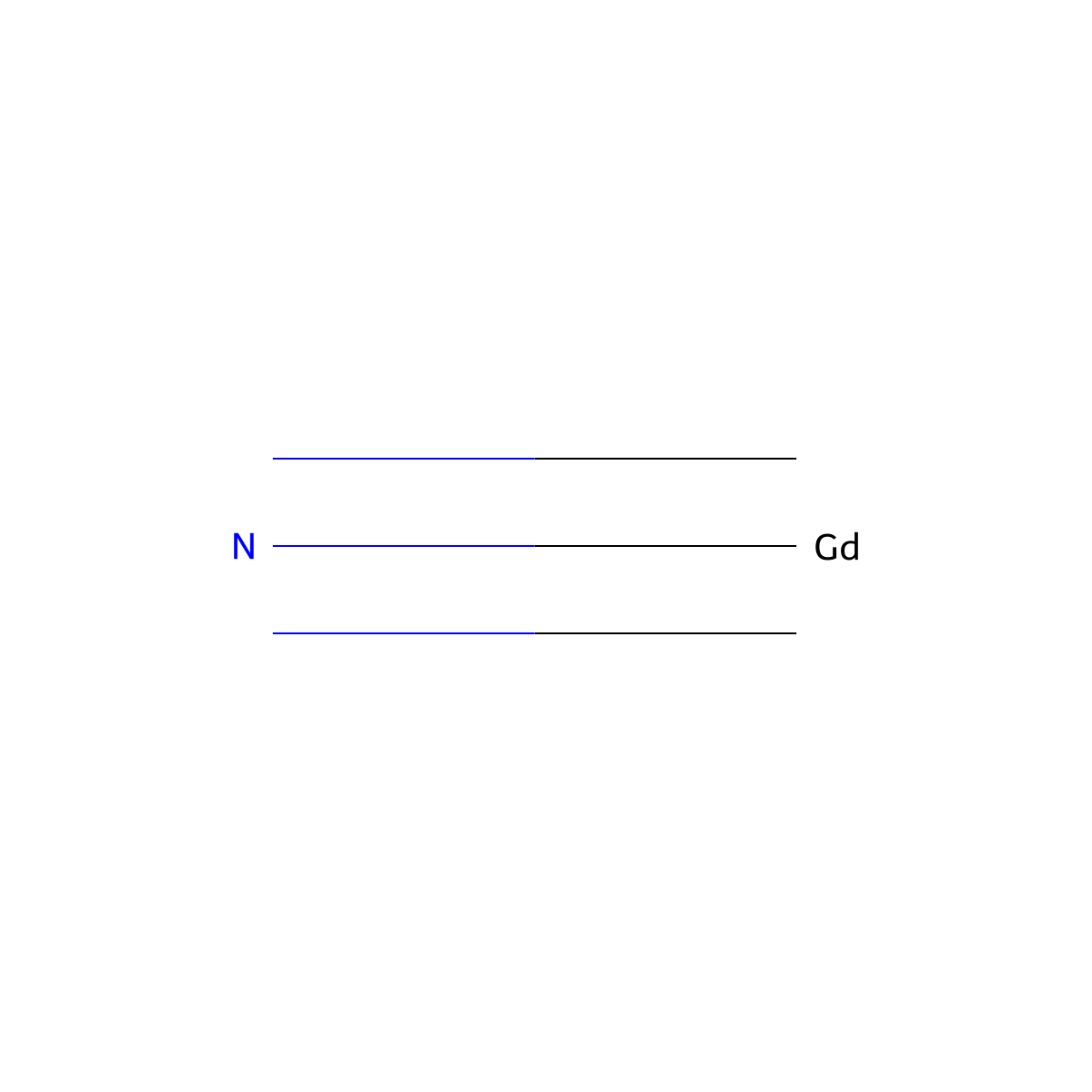 Gadolinium nitride (GdN) molecular structure, CAS 25764-15-2
