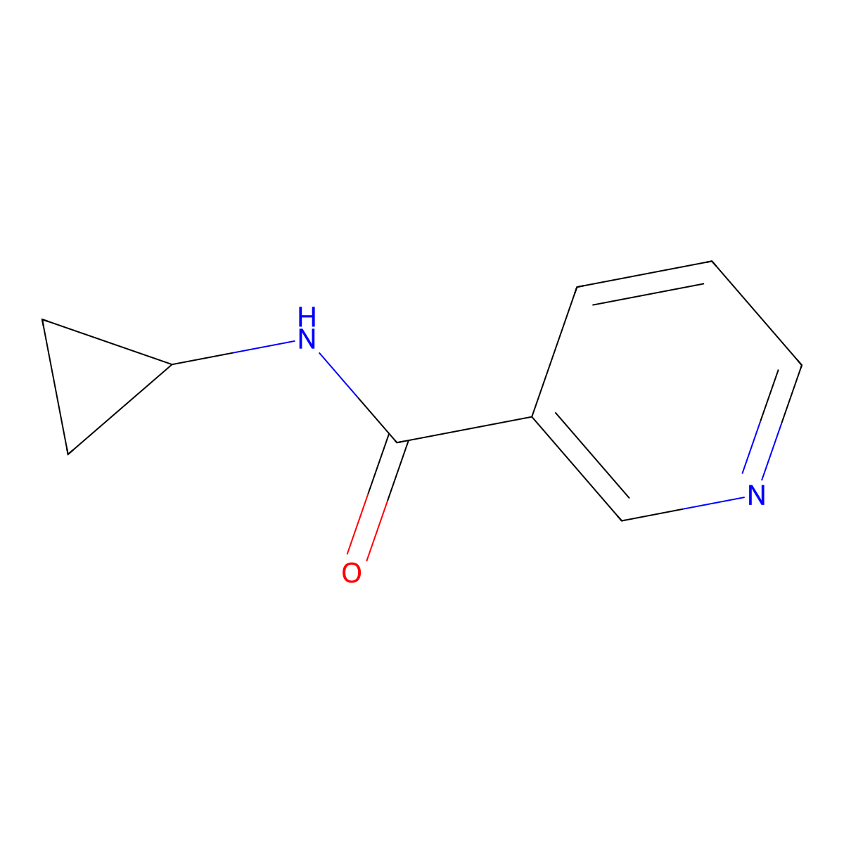 Nicotinamide, N-cyclopropyl- molecular structure, CAS 25764-74-3