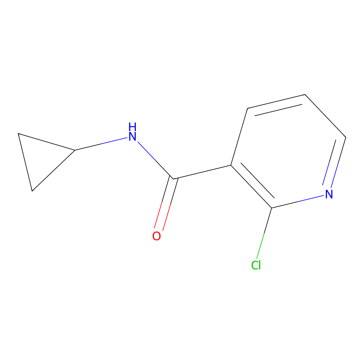 2-chloro-N-cyclopropylnicotinamide molecular structure, CAS 25764-78-7