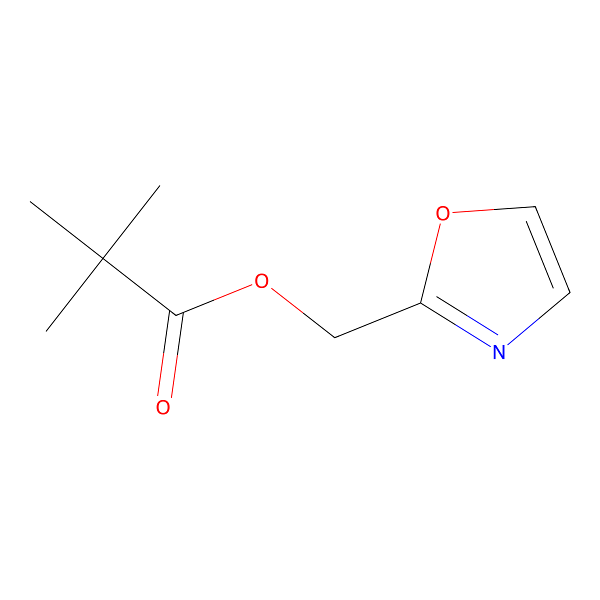 2,2-Dimethyl-propionic acid oxazol-2-ylmethyl ester molecular structure, CAS 2576420-56-7