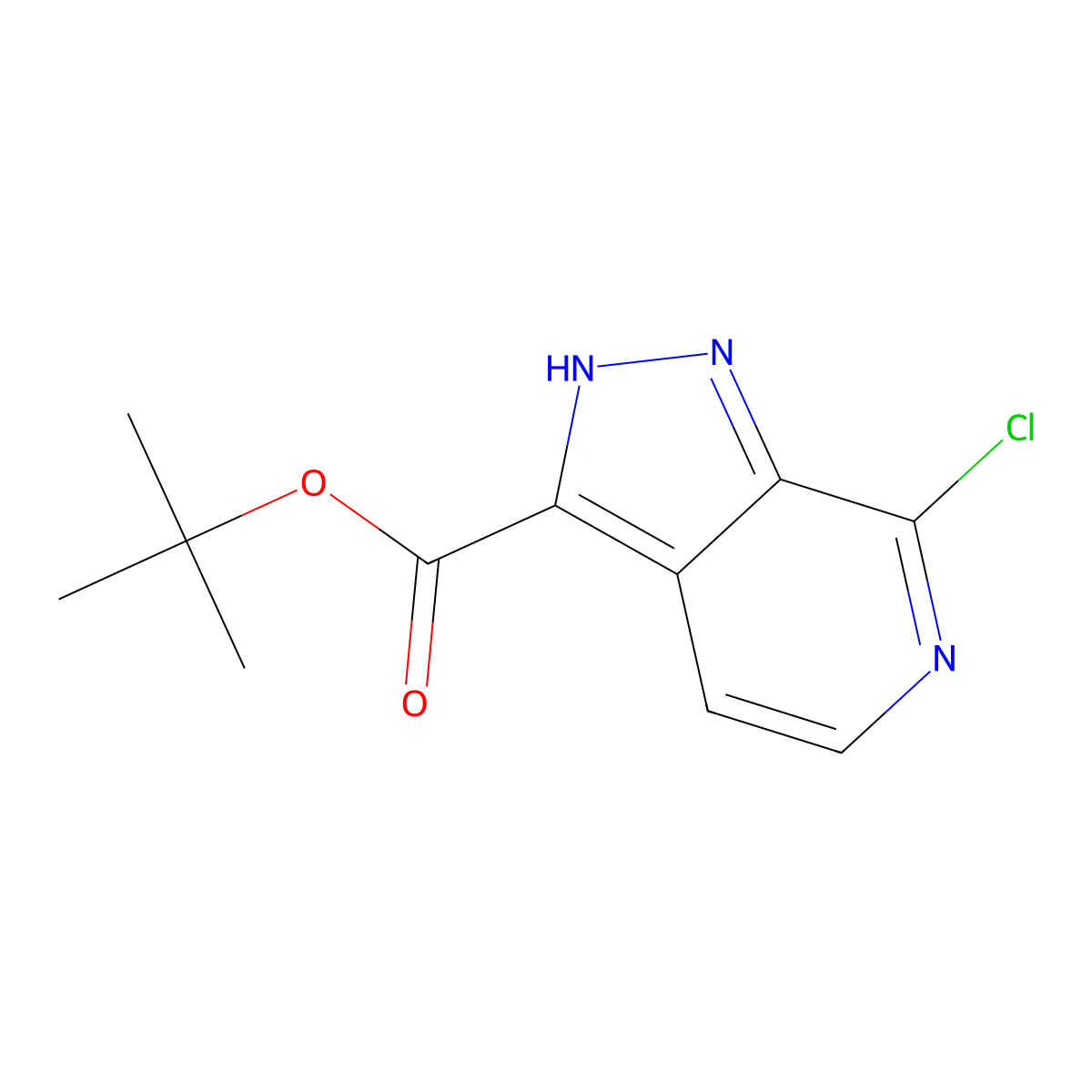 7-Chloro-1H-pyrazolo[3,4-c]pyridine-3-carboxylic acid tert-butyl ester molecular structure, CAS 2576420-74-9